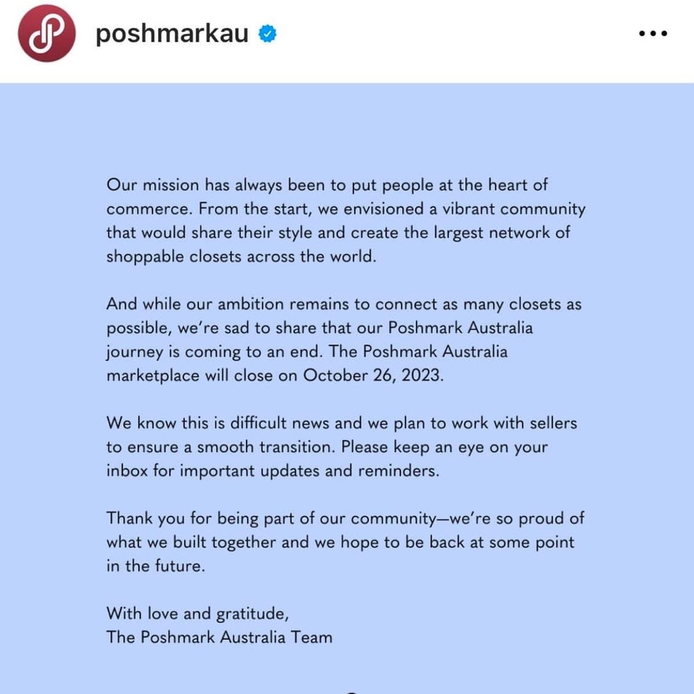 Poshmark is Closing down!! - Picture 2 of 3